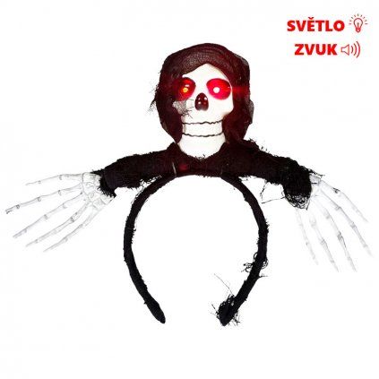 čelenka svítící lebka A1