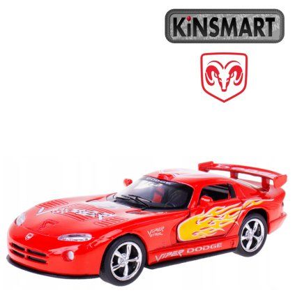 kinsmart dodge viper gts r červený 1