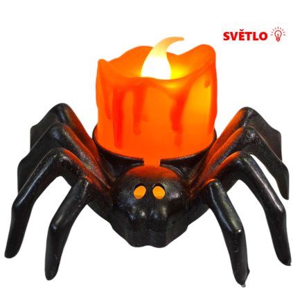 halloween svíčka pavouk 1