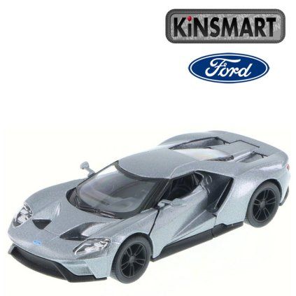kinsmart 2017 ford gt šedý 1