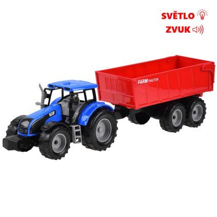traktor modrý