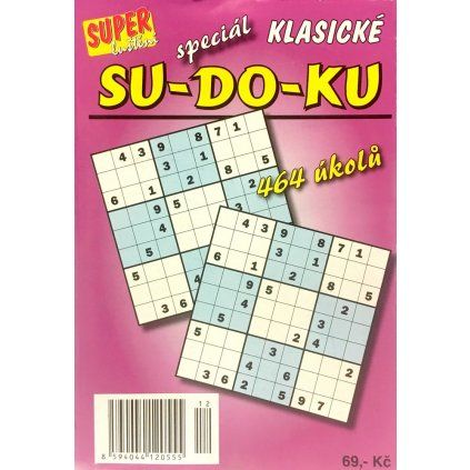Super Luštění Sudoku Speciál klasické 464 úkolů