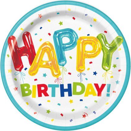 talířky happy birthday 1