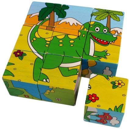 kostky puzzle dino 1