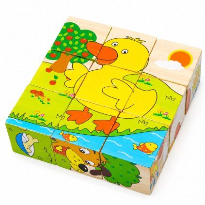 kostky puzzle domácí zvířata 1