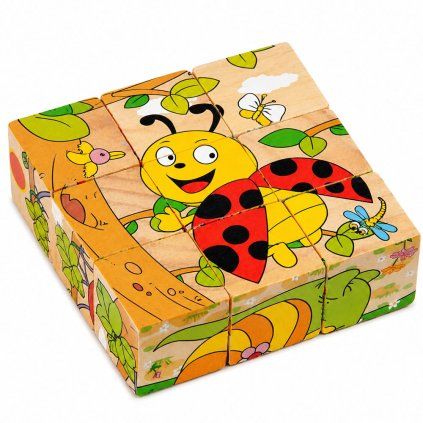 kostky puzzle zvířata 13