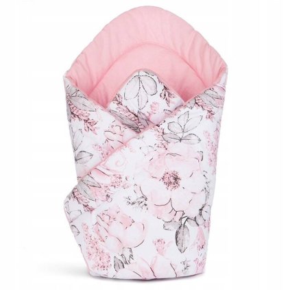 Oboustranná zavinovačka pro miminka 80x80 cm BABY - Divoká růže (8804)