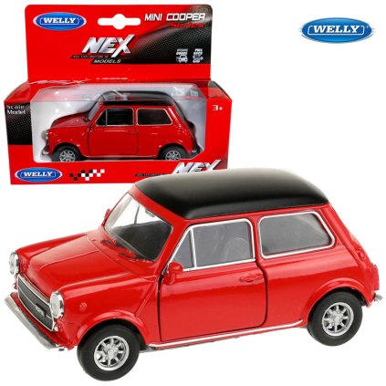welly mini cooper červený 1
