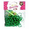 Loom Bands Pletací gumičky pruhované zelené 200ks + háček