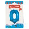 Fóliový balónek modrý číslo 0 - 82 cm (4514)