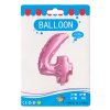Fóliový balónek růžový číslo 4 - 82 cm (4514)