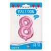 Fóliový balónek růžový číslo 8 - 82 cm (4514)