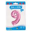Fóliový balónek růžový číslo 9 - 82 cm (4514)