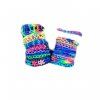 Loom Bands Pletací gumičky pruhované zeleno-fialové 200ks + háček