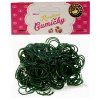 (67) Loom Bands Pletací gumičky tmavě zelené 200ks + háček