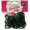 (69) Loom Bands Pletací gumičky tmavě zelené 200ks + háček