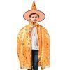 čarodějnický set klobouk plášť oranžový 15