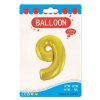 Fóliový balónek zlatý číslo 9 - 82 cm (4514)